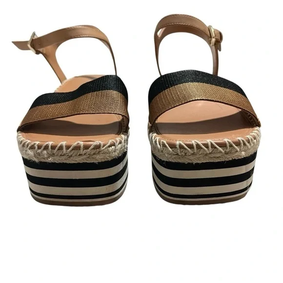 Kate Spade Picnic Platform Sandal Size 9 Ankle Strap Leather - Picture 3 of 12